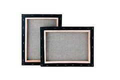 Economy Black Stretched Cotton Canvas – Acid-Free Acrylic Primed Canvas for A…