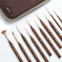 10pcs Fine Detail Paint Brushes Set – Multi-Shape Ultra Fine Art Brushes with Ba