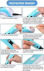 3D Printing Pen Set 3D Drawing Pen with Led Display 12 Color Filament Kids Gift