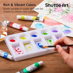 48 Pack Watercolor Paint Set, 36 Colors Watercolor Paint in Tubes (12ml Each)…