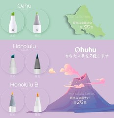 Ohuhu 120 Colors Alcohol Markers Dual Tip Blender Pen Artist Set From Japan