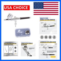 Timbertech Professional Double Action Airbrush BD-130 Mounted 0.3mm Nozzles a…