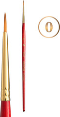 Heritage, Series 4050, Synthetic Sable Paint Brush for Watercolor, Round, 0