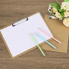 24.8″ x 17.7″ Horizontal Clipboard, 2 Pcs Landscape Layout Hardboard,Brown