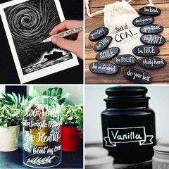Versatile White Paint Pens – 2 Pack, Waterproof Acrylic Marker for All Surfaces