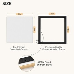 Framed Canvas Blank 10×10 – DIY Painting Art with Sturdy Wooden Frame, Modern…