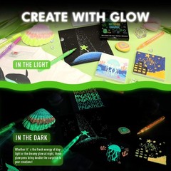 8 Colors Glow in the Dark Markers – 0.7mm Round Tip Neon Fluorescent Paint P…