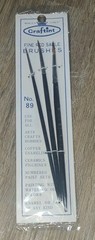 VINTAGE CRAFTINT NO 89 #89 FINE RED SABLE PAINT BRUSHES JAPAN (LOT OF 3) NEW
