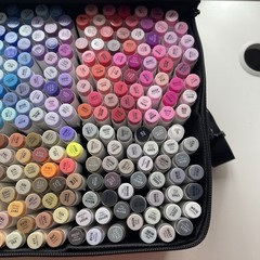 Ohuhu 320-Color Double Tipped Alcohol Marker Set-Brush & Chisel-Refillable Ink