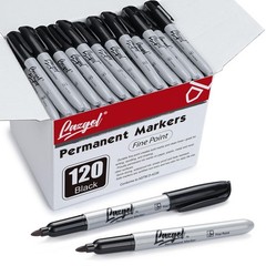 LAZGOL Permanent Markers Bulk, 120 Pack Fine Tip 1 Count (Pack of 120), Black