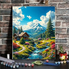 Nature Landscape Paint by Numbers Kit Adults Beginners DIY Canvas Art 16×20
