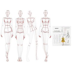 Update 4PCS Fashion Drawing Ruler, French Curve Ruler Sewing Humanoid Pattern…