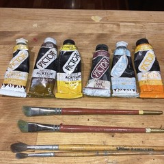 Grumbacher /Escoda/Proart/Liquitex /Prang -paint brushes + Pictor acrylic paint