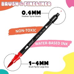 Dual Tip Art Markers – 24 Vibrant Colors for Creative Expression