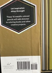 BRIGHT IDEAS BY CHRONICLE BOOKS, SET OF 10 METALLIC COLORED PENCILS PLUS BONUS!!