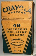 Vintage Used Crayola Crayons 48 Different Brilliant Colors Binney Smith RETIRED