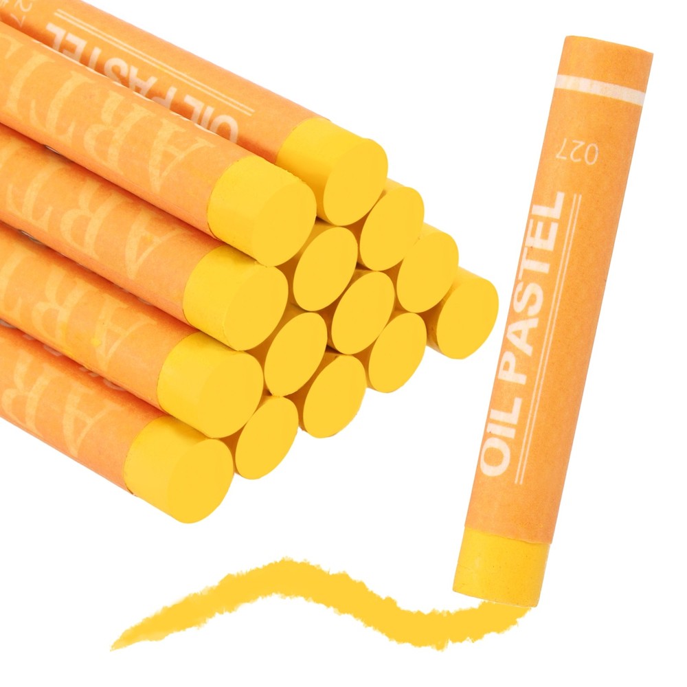 Soft Oil Pastels, Oil Pastel Crayons Blendable(Dark Yellow, Pack of 16)