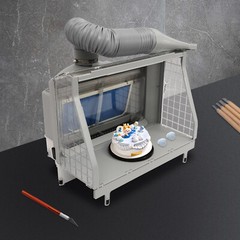 Airbrush Spray Booth Dual-filter Portable Hobby Airbrush Paint Spray Booth W/led