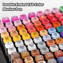 Abeier 168 Colors Alcohol Markers Set Dual Tips Blender Art Markers For Drawing