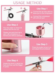 Kalolary Airbrush Kit with Compressor, Rechargeable Airbrush Compressor High .