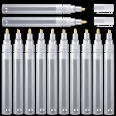 16 Pieces Empty Fillable Blank Paint Pen, 3 mm, 6 Mm, Markers, Rock Painting