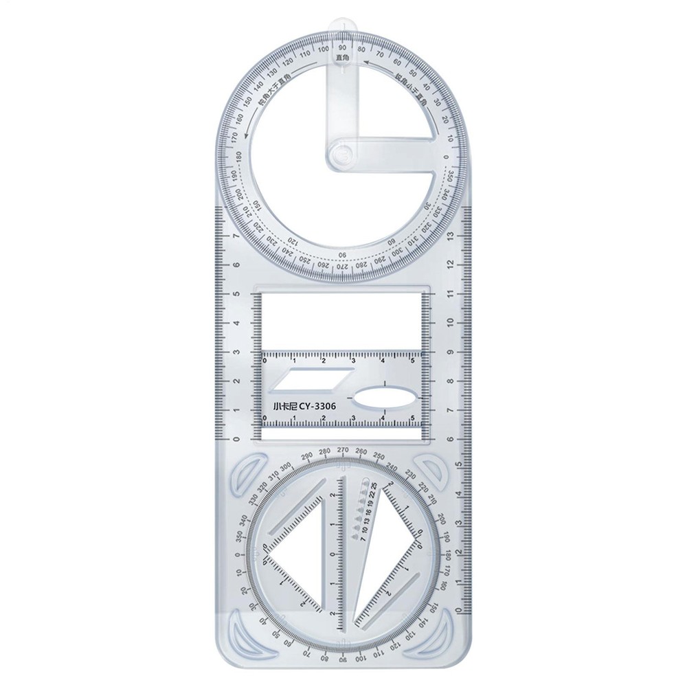 Multifunctional Ruler Geometric Drawing Template Measuring Drafting Tools NEW