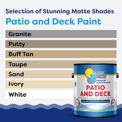 In The Swim Patio & Deck Paint Granite 1 Gallon Water Based Acrylic Coating