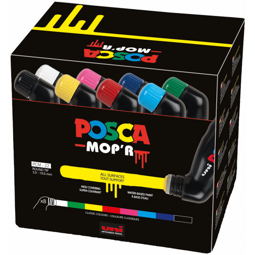 Uni POSCA Mop’r PCM-22 Paint Marker Set of 8