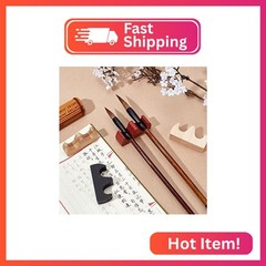 PH PandaHall 8pcs Painting Brush Rest Stand 4 Color Calligraphy Brush Holder Fir