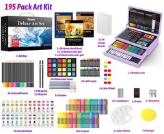 iBayam Teen Girl Gifts Trendy Stuff, 195Pack Art Kit Drawing Coloring Set for…