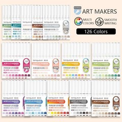 “9-color Acrylic Marker Set with Brush Tip for Diy Art and Crafts”
