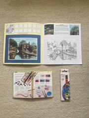 Art Colouring Book, Art Ideas Book and Watercolour Tablets – New, as seen