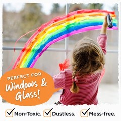 Window Markers – 15mm Jumbo – 3 in 1 Nib with 28g Ink – Pack of 8 neon chalk