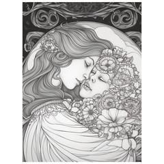 30 mother with child coloring pages to print ° digital ° & POD permission (No…
