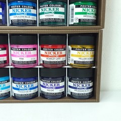 NICKER Watercolor Paint Poster Color 24 Colors Set 40ml PC40ML24N High coverage