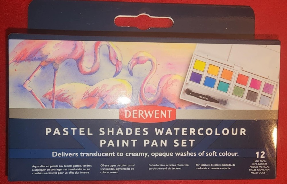 NEW Never used Derwent Pastel Shades Watercolor Paint Pan Set FAST FREE SHIPPING