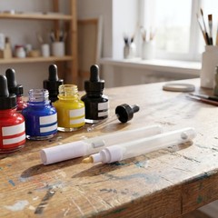 6 Pcs Refillable Markers Clear Empty Pen Tubes Blank Acrylic Paint