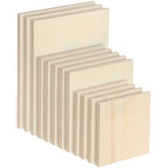 Wood Canvas Boards Unfinished Wooden Panel Boards Paint Pouring Panels for Pa…