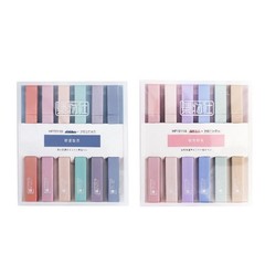 6Pack Multiple Colors Soft Marker Pen 4mm Nib Fluo Pen Smooth Writing Marking E