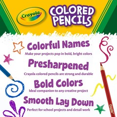 Crayola Colored Pencil Set 50 Ct Assorted Colors School Art Supplies
