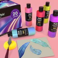 ABEIER Iridescent Acrylic Paint, Set of 20 Chameleon Colors, 8.45 oz/250ml La…
