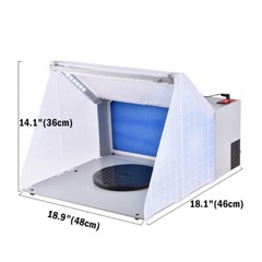 Foldable Built-in LED Lights Low Noise Portable Airbrush Paint Spray Booth Kit