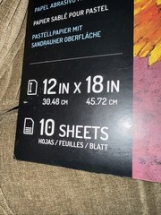 New Genuine UART Premium Sanded Pastel Paper 12 x 18 inches 500 Grade 10 Sheets