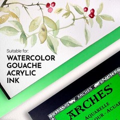 Professional Cold Press Watercolor Pad 9×12 inches 12 Sheets for Various Media