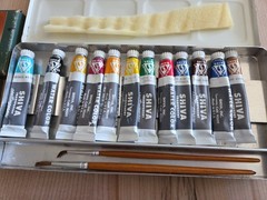VINTAGE ART MATERIALS LOT Water Color Chalk Estate Sale