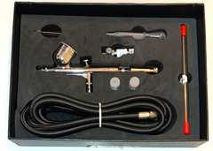 Master Pro Airbrush G233-SET-H Kit w/0.2 & 0.5mm Nozzle Sets Gravity Dual Action