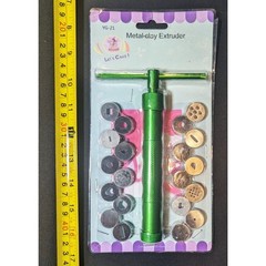 NEW – Metal Clay Extruder Set with 20+ Discs | Polymer Clay Decorating Tool