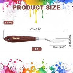 Pack of 2 Palette Knife No.5, 7.8″ Long Palette Knives