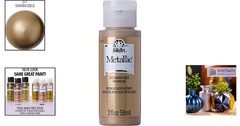 Versatile 2 oz Metallic Acrylic Paint – Sahara Gold, Ideal for Arts & Crafts