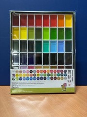 Kuretake MC20/48V Gansai Tambi 48 Colors Solid Watercolor Paint Set Multicolor